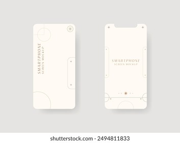 Set of smartphone screen mockup. Design for app interface, ux ui, and web design presentation concept.