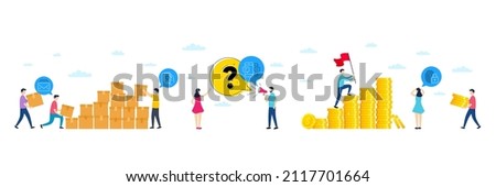 Set of Smartphone sms, Mail and Dating app line icons. People characters with delivery parcel, money coins. Include Lock icons. For web, application. Vector