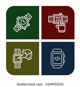 Set of smartwatch icons such as Smartwatch , smartwatch