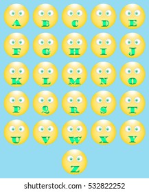 Set smile, alphabet