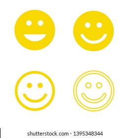 Set Of Smile Emotion Icons - Vector
