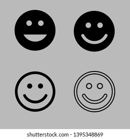 Set Of Smile Emotion Icons - Vector