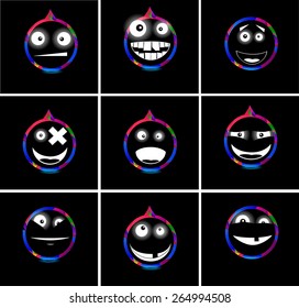 Set Smile icons