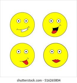 Set of smile icons