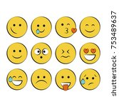 Set of smile icons. emoji. emoticons