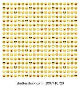 Set of smile icons. emoji. emoticons