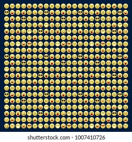 Set of smile icons. emoji. emoticons