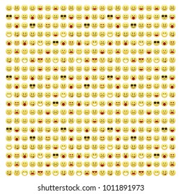 Set of smile icons. emoji. emoticons