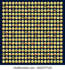 Set of smile icons. emoji. emoticons