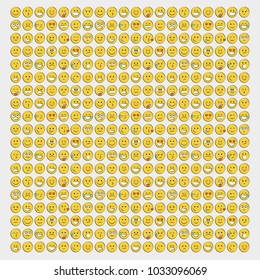 Set of smile icons. emoji. emoticons