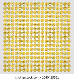 Set of smile icons. emoji. emoticons