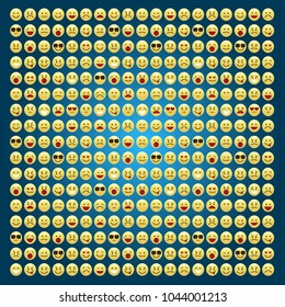 Set of smile icons. emoji. emoticons