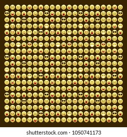 Set of smile icons. emoji. emoticons