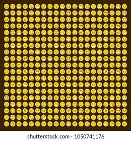 Set of smile icons. emoji. emoticons
