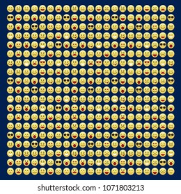 Set of smile icons. emoji. emoticons