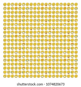Set of smile icons. emoji. emoticons