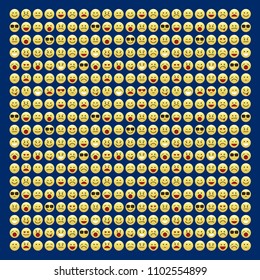 Set of smile icons. emoji. emoticons