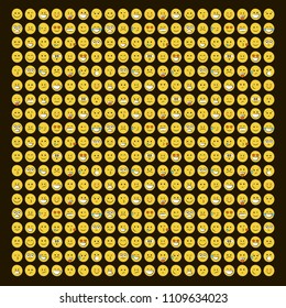 Set of smile icons. emoji. emoticons