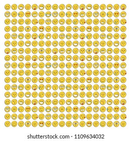 Set of smile icons. emoji. emoticons