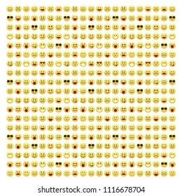 Set of smile icons. emoji. emoticons