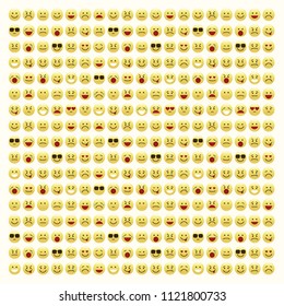 Set of smile icons. emoji. emoticons