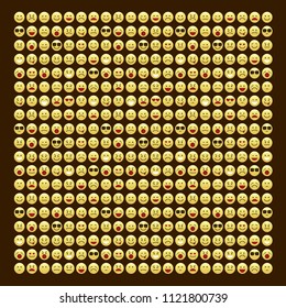 Set of smile icons. emoji. emoticons