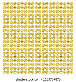 Set of smile icons. emoji. emoticons