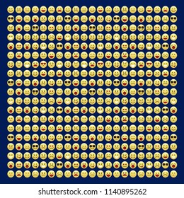 Set of smile icons. emoji. emoticons