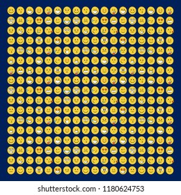 Set of smile icons. emoji. emoticons