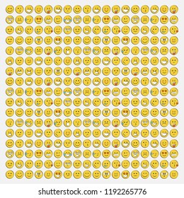 Set of smile icons. emoji. emoticons