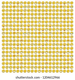 Set of smile icons. emoji. emoticons