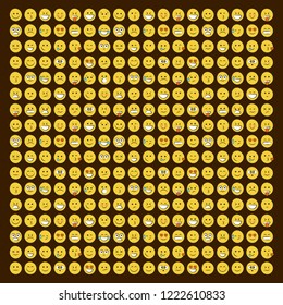 Set of smile icons. emoji. emoticons