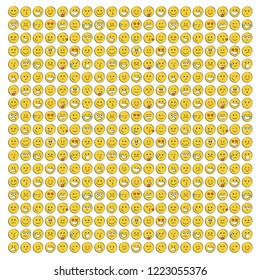 Set of smile icons. emoji. emoticons