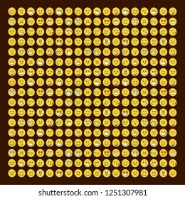 Set of smile icons. emoji. emoticons