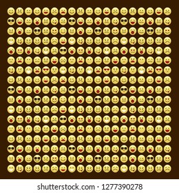 Set of smile icons. emoji. emoticons