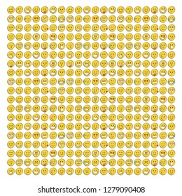 Set of smile icons. emoji. emoticons