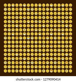 Set of smile icons. emoji. emoticons