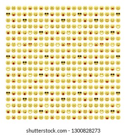 Set of smile icons. emoji. emoticons