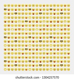 Set of smile icons. emoji. emoticons