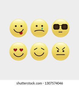 Set of smile icons. emoji. emoticons