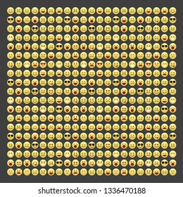 Set of smile icons. emoji. emoticons