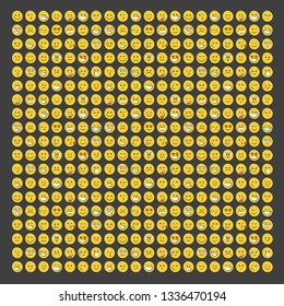 Set of smile icons. emoji. emoticons