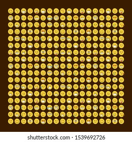 Set of smile icons. emoji. emoticons