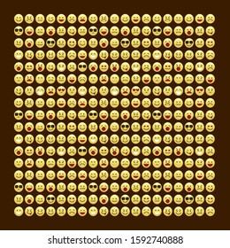 Set of smile icons. emoji. emoticons