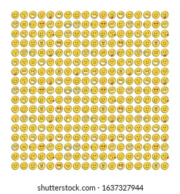 Set of smile icons. emoji. emoticons