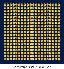Set of smile icons. emoji. emoticons