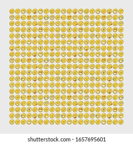 Set of smile icons. emoji. emoticons.