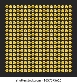 Set of smile icons. emoji. emoticons.