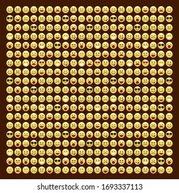 Set of smile icons. emoji. emoticons