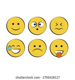 Set Of Smile Icons. Emoji. Emoticons